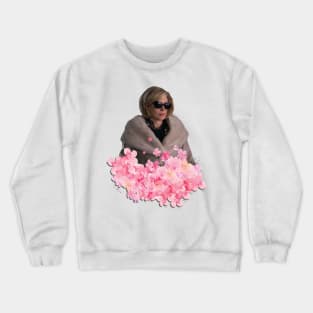 Christine Baranski Pink Floral Crewneck Sweatshirt